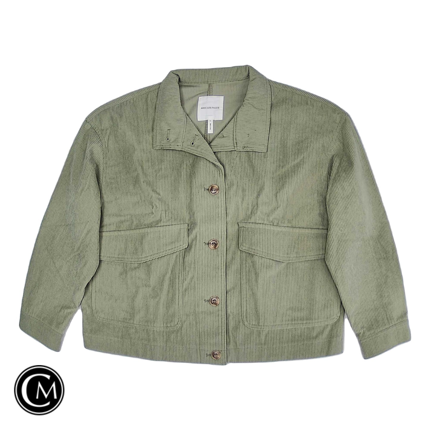 Jacket Shirt By Avec Les Filles In Green, Size: L image 1