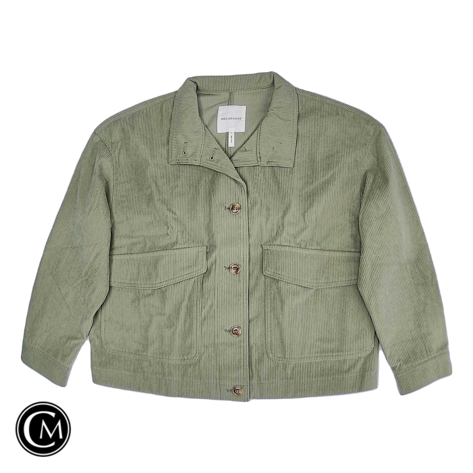 Jacket Shirt By Avec Les Filles In Green, Size: L image 1