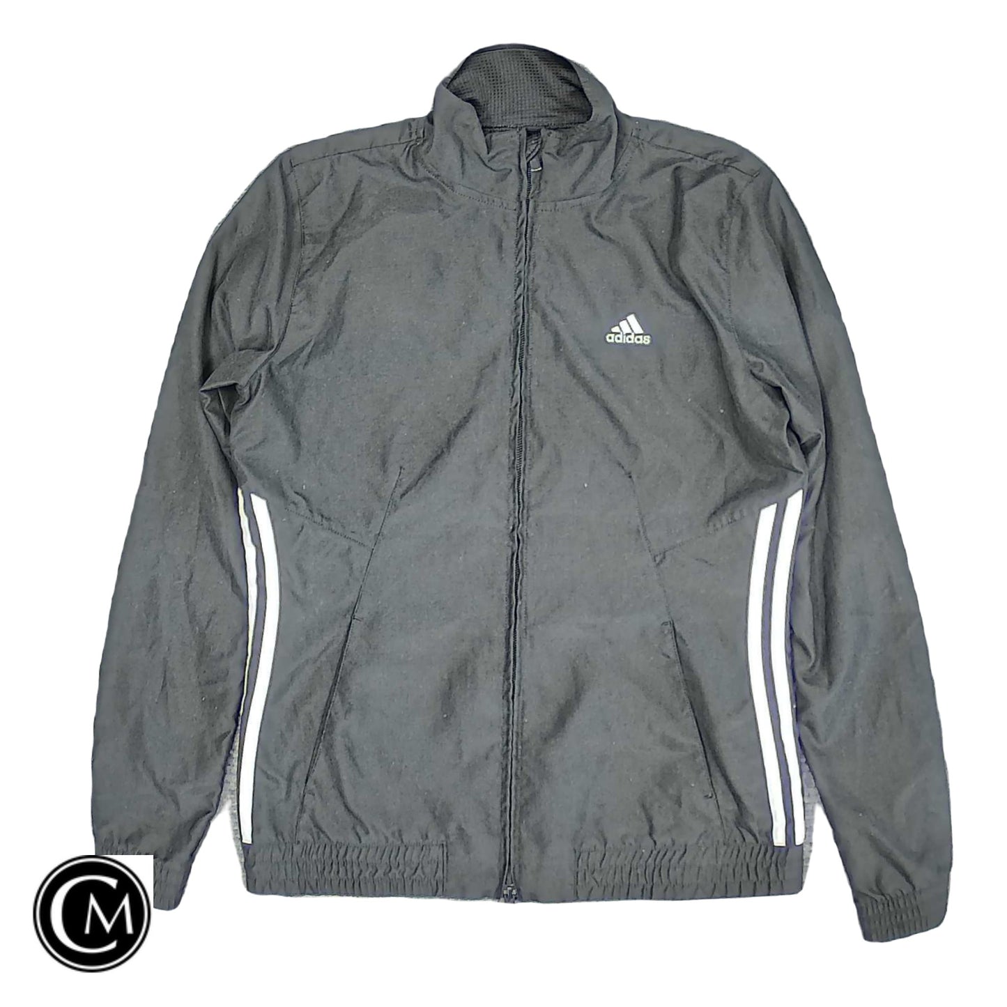 Athletic Jacket By Adidas In Black, Size: S image 1