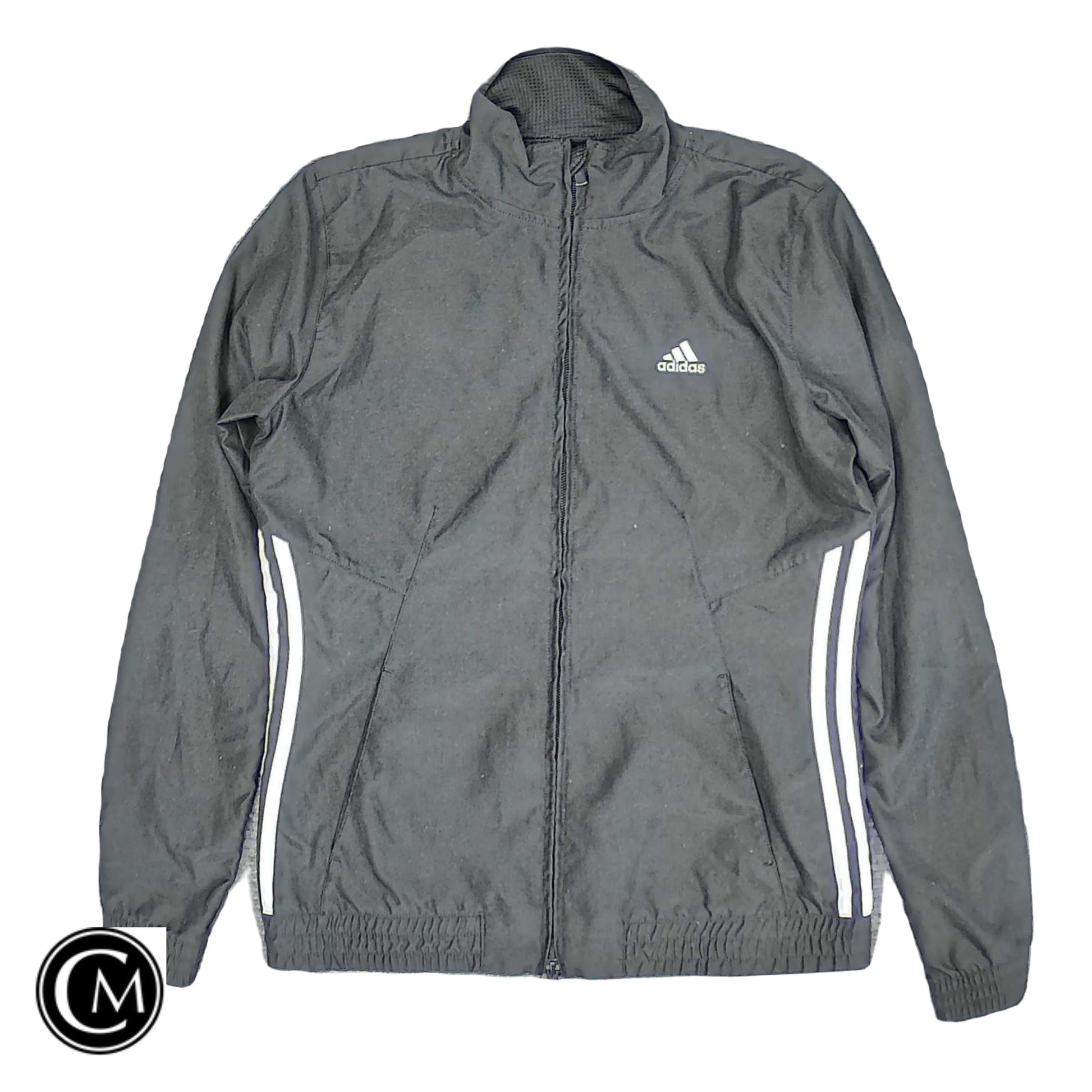 Athletic Jacket By Adidas In Black, Size: S image 1