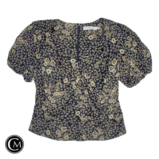 Blouse Ss By Astr In Black & Cream, Size: L image 1