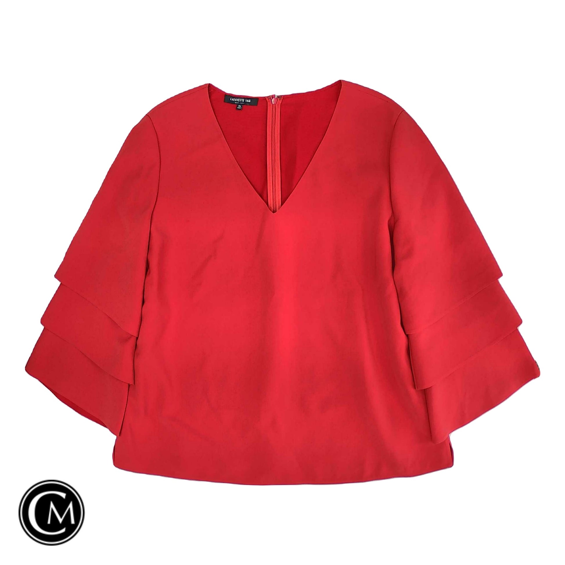 Top Ls By Lafayette 148 In Red, Size: Xl image 1