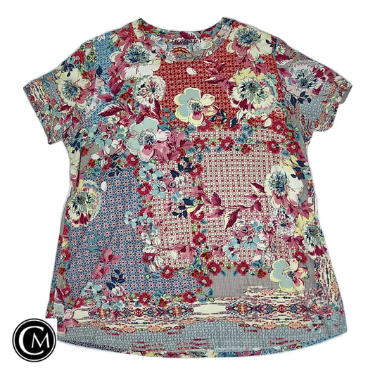 Top Ss Designer By Johnny Was In Floral Print, Size: M image 1