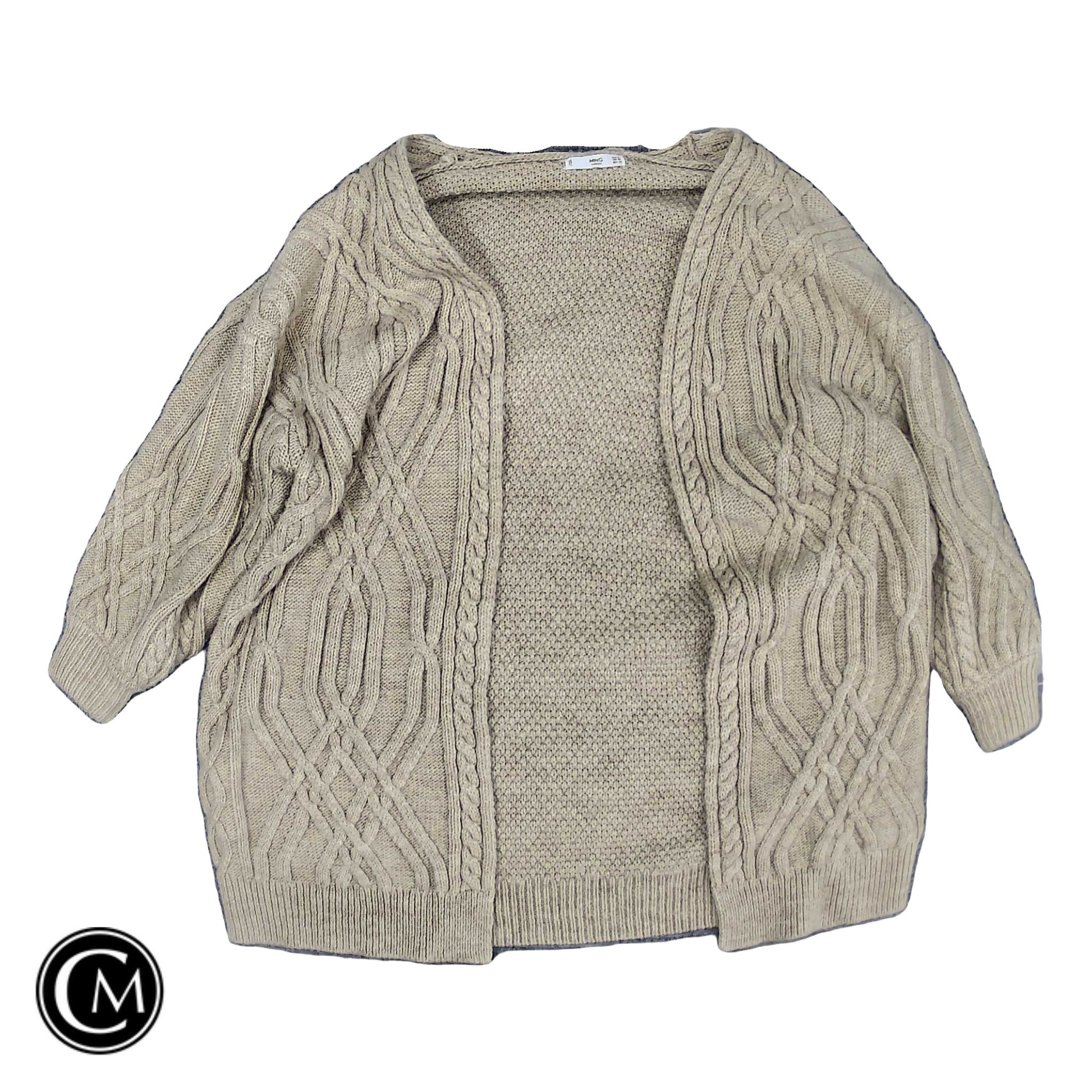 Sweater Cardigan By Mng In Tan, Size: Xs image 1