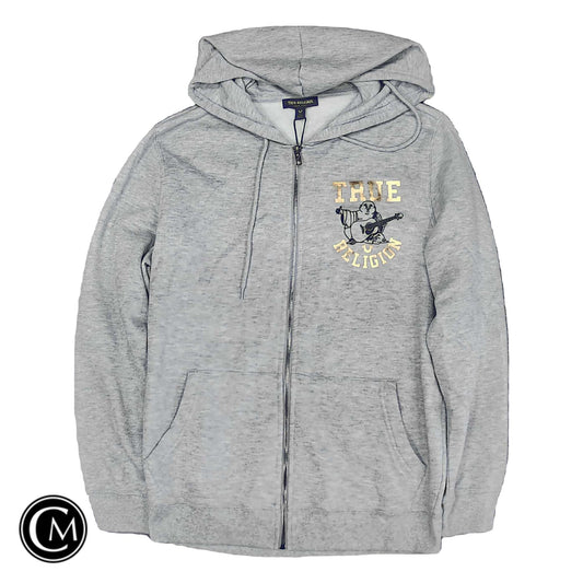 Sweatshirt Hoodie By True Religion In Grey, Size: S image 1