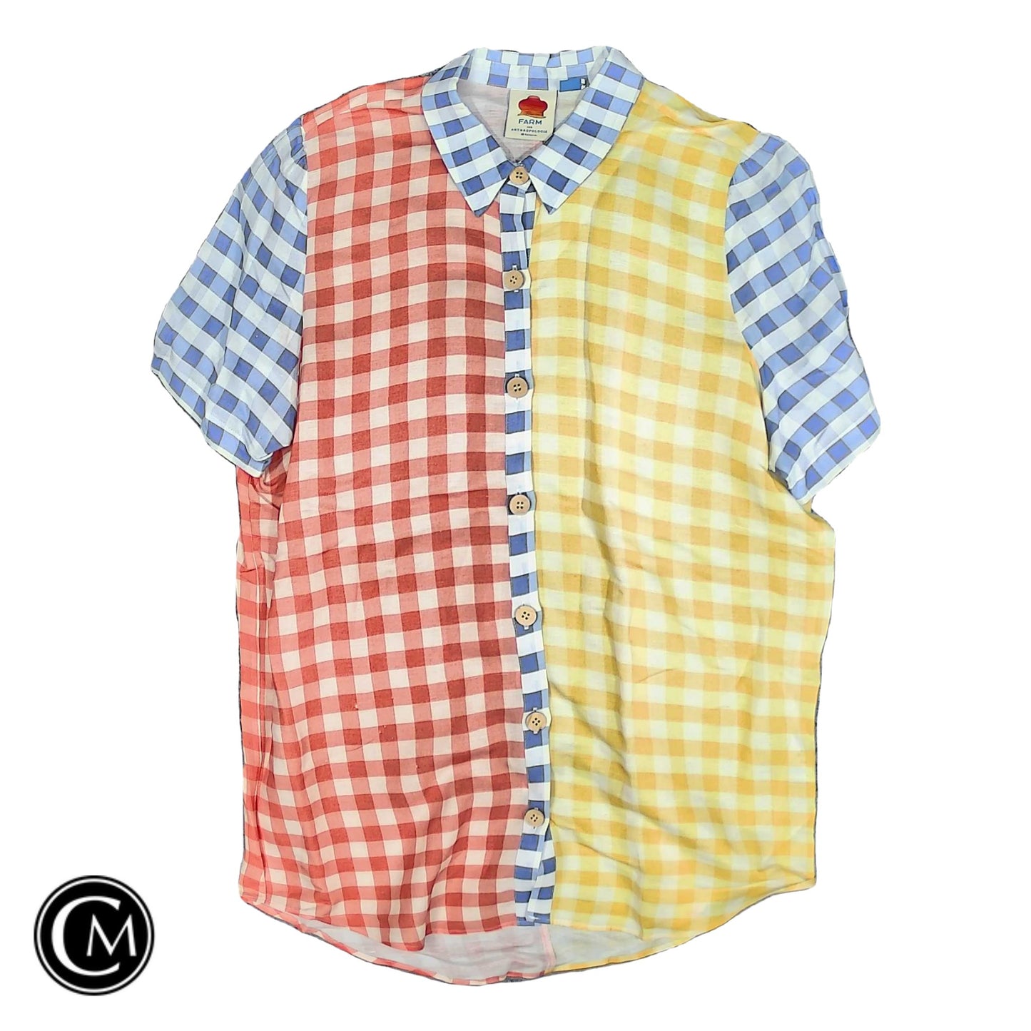 Tunic Ss By Farm Rio In Blue & Yellow, Size: Xl image 1