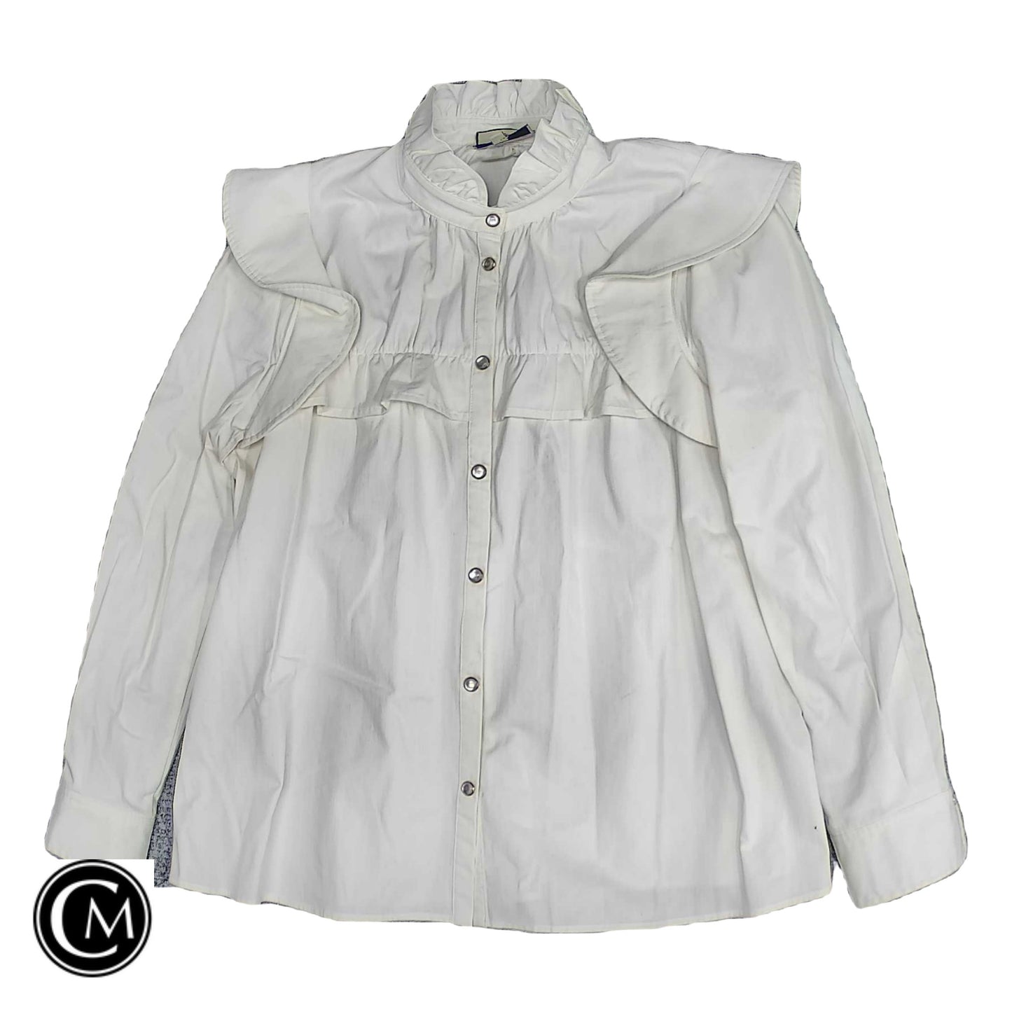 Blouse Ls By Tuckernuck In Ivory, Size: Xl image 1