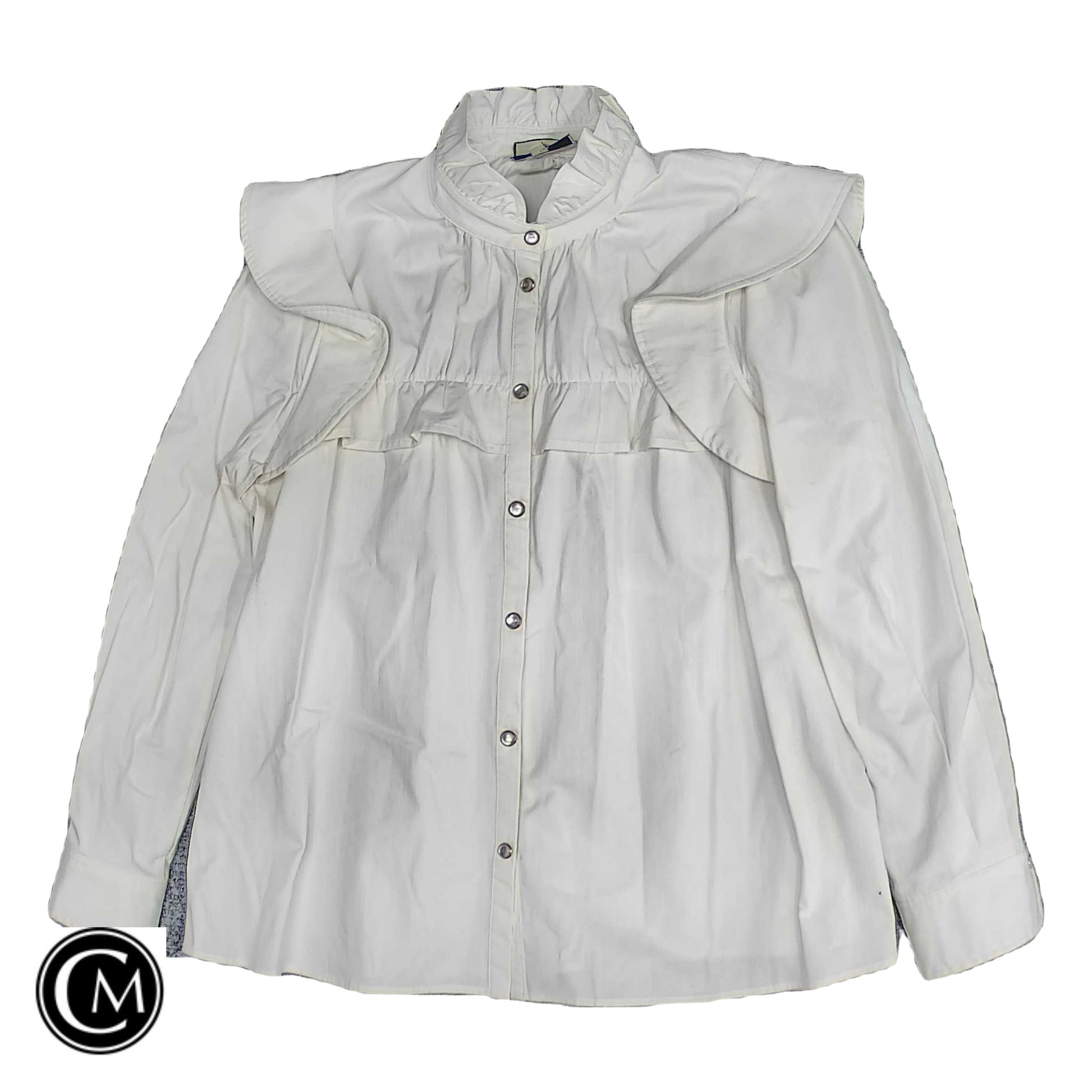 Blouse Ls By Tuckernuck In Ivory, Size: Xl image 1