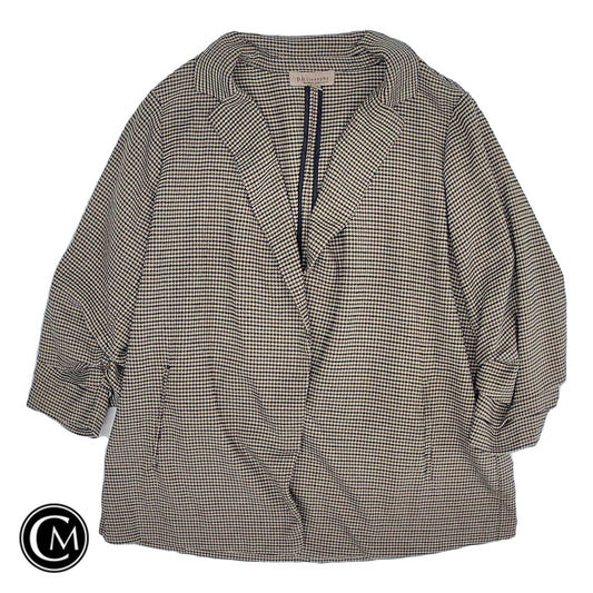 Blazer By Philosophy In Brown & Grey, Size: 1x image 1