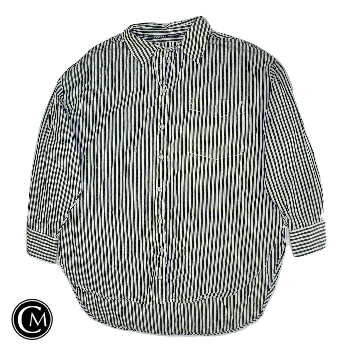 Top Ls By Maeve In Grey & White, Size: Xl image 1
