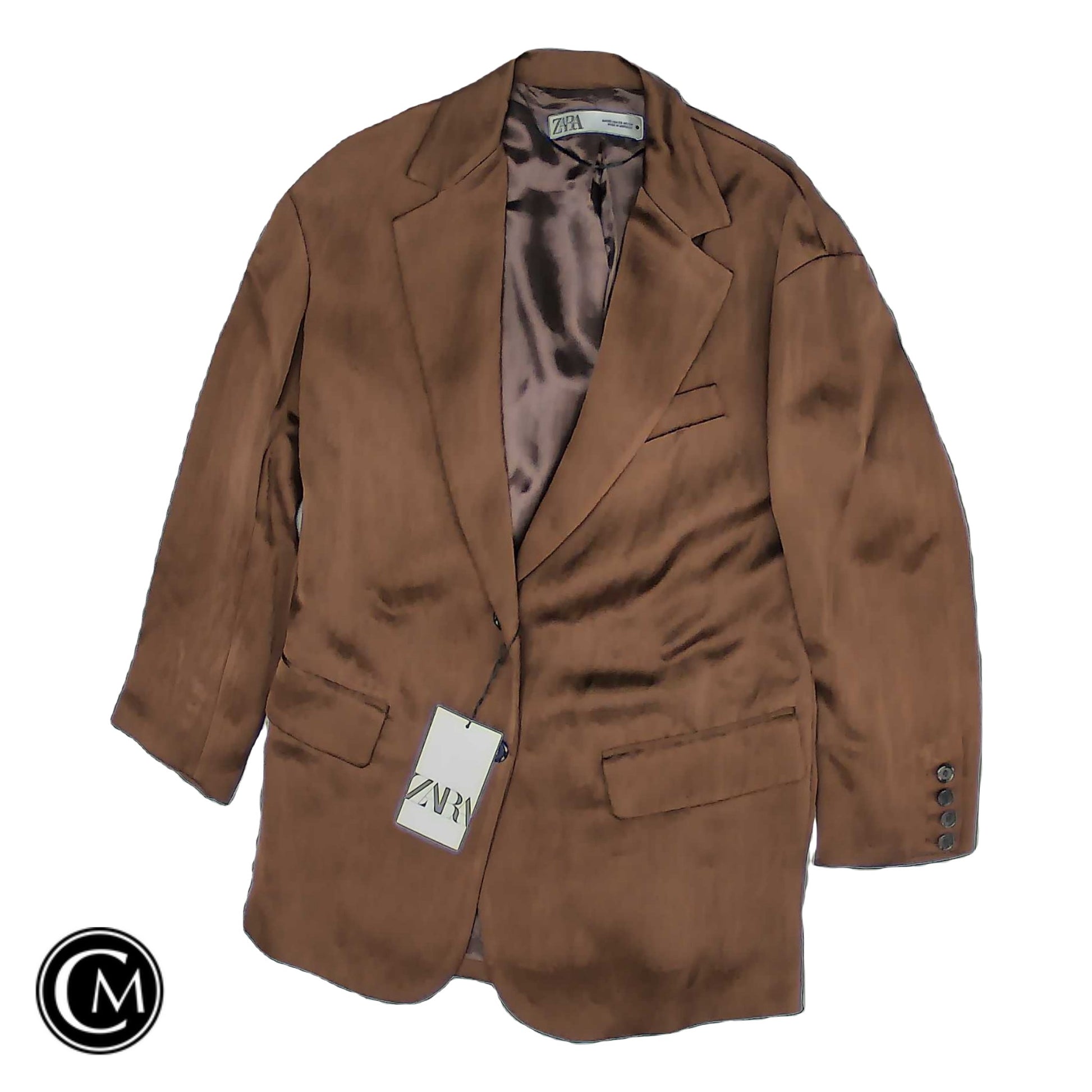 Blazer By Zara In Brown, Size: Xs image 1