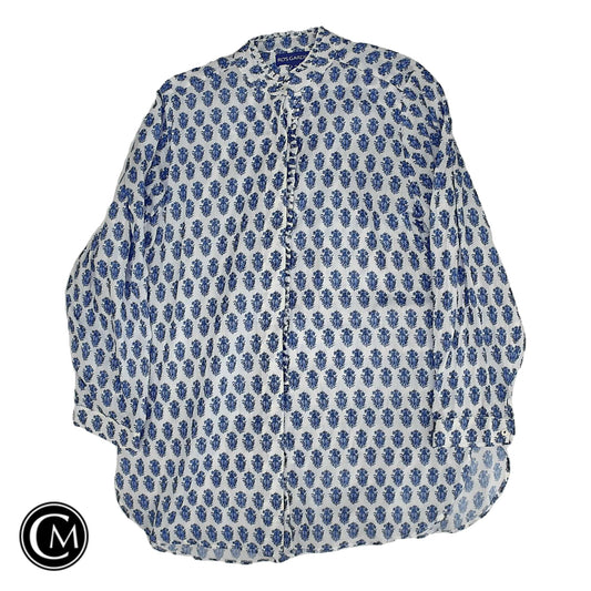 Tunic Ls By Ros Garden In Blue & White, Size: M image 1
