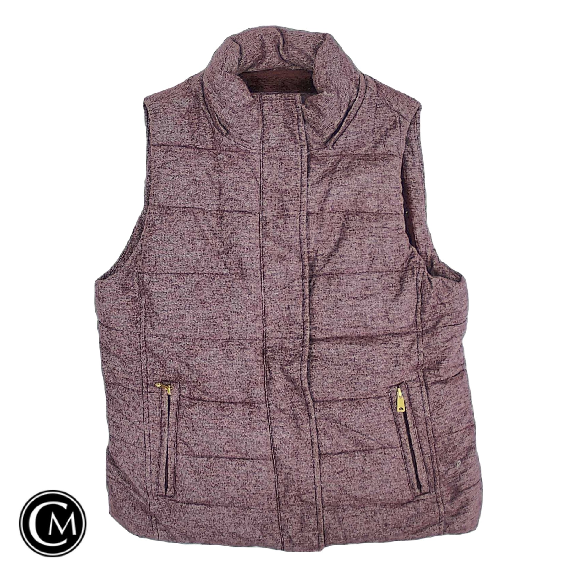 Vest Puffer & Quilted By Banana Republic In Maroon, Size: M image 1