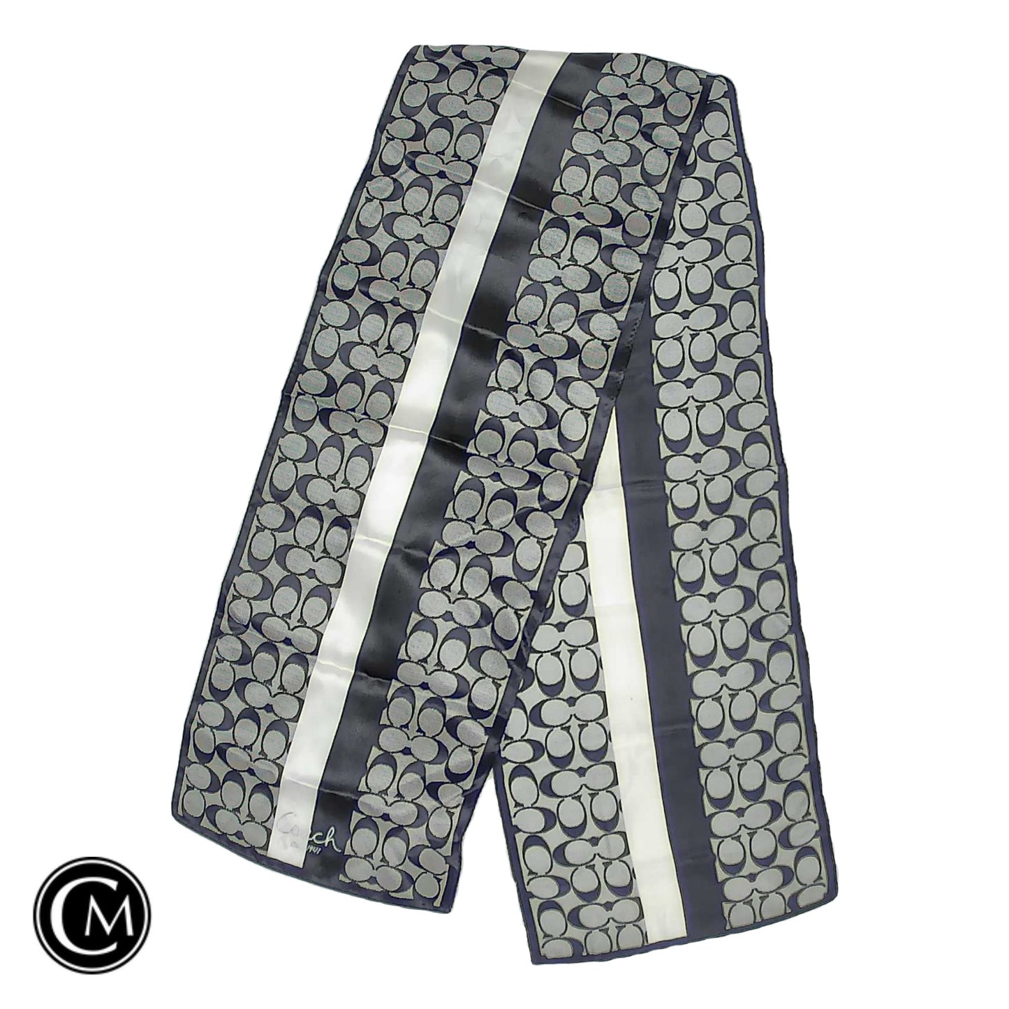 Scarf Designer By Coach In Black & Grey image 1