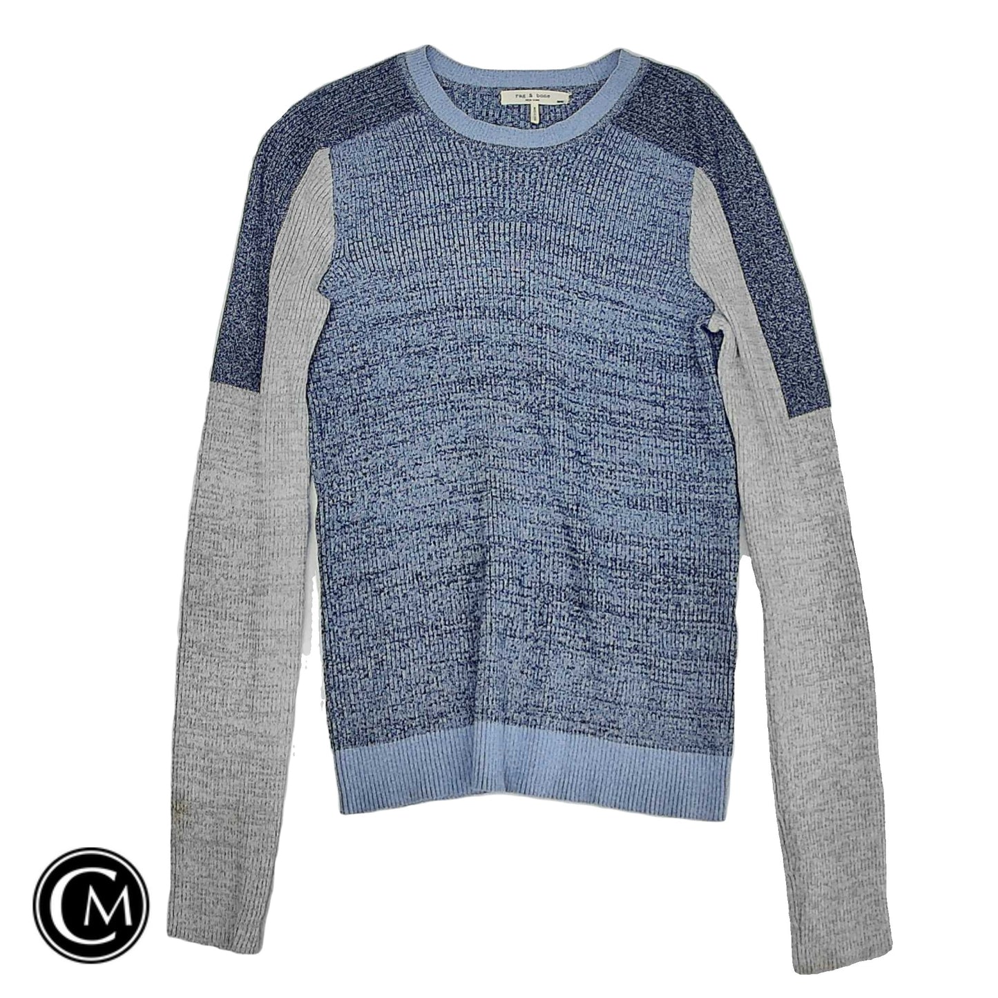 Sweater By Rag And Bone In Blue & Grey, Size: M image 1
