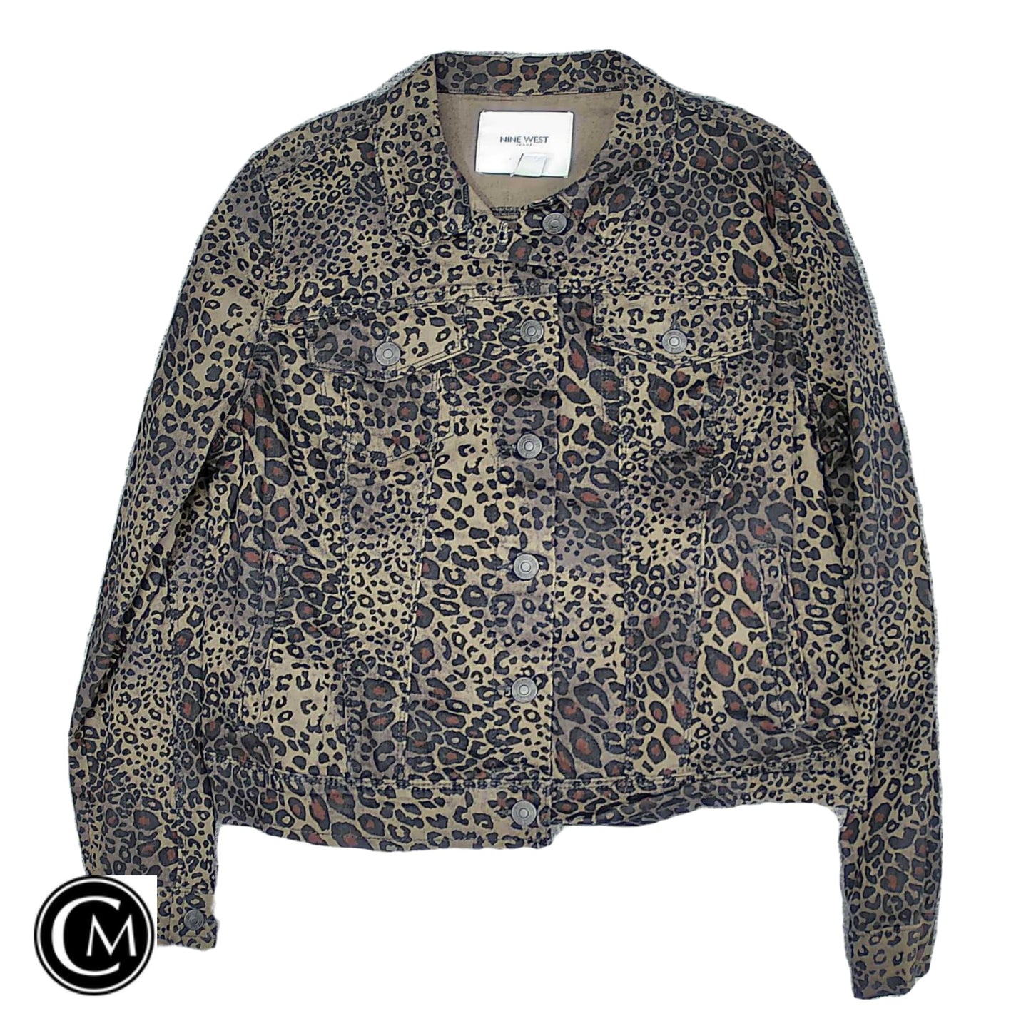 Jacket Other By Nine West In Leopard Print, Size: L image 1