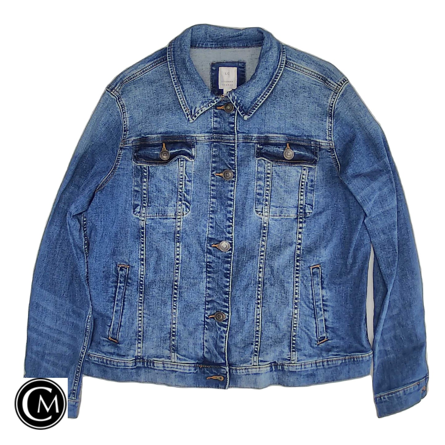 Jacket Denim By Lc Lauren Conrad In Blue Denim, Size: Xl image 1