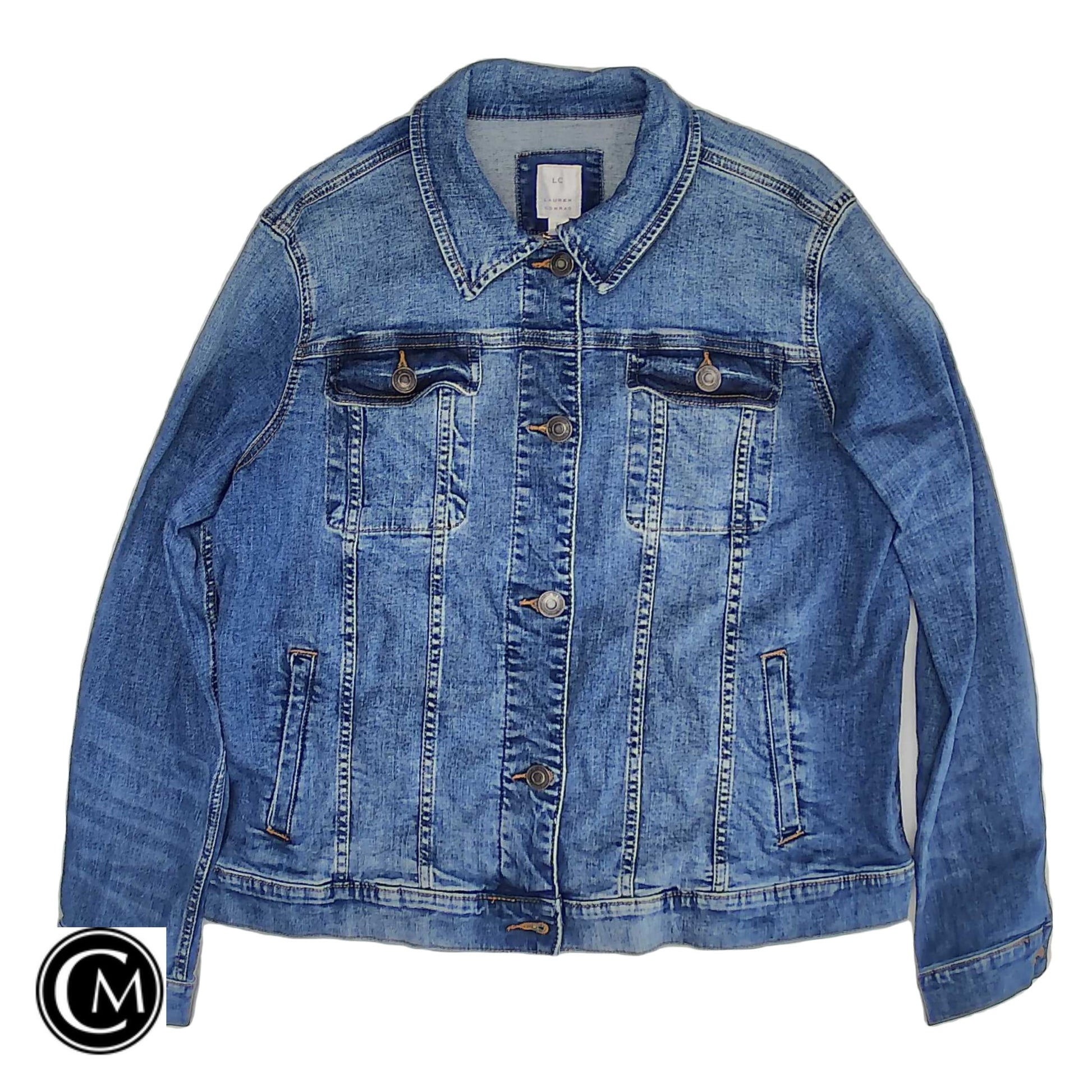 Jacket Denim By Lc Lauren Conrad In Blue Denim, Size: Xl image 1