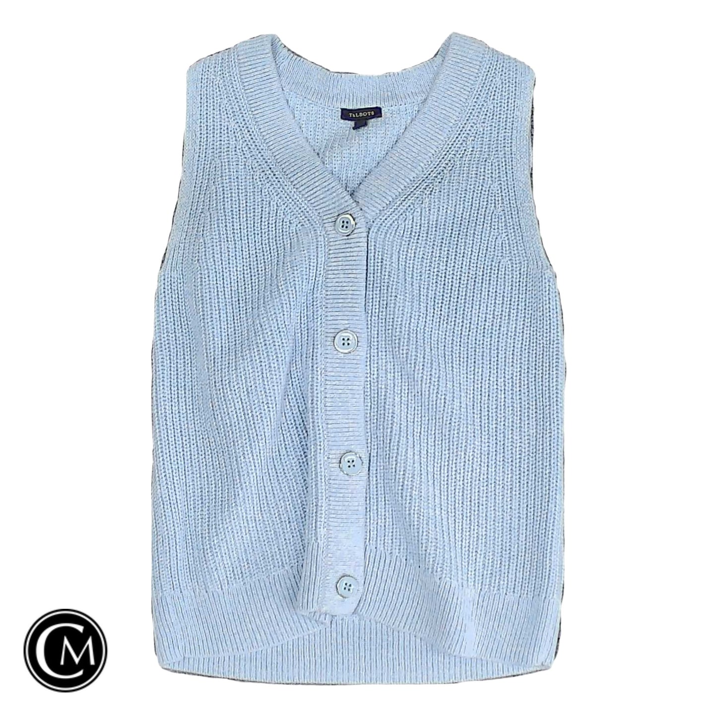 Vest Sweater By Talbots In Blue, Size: Xs image 1