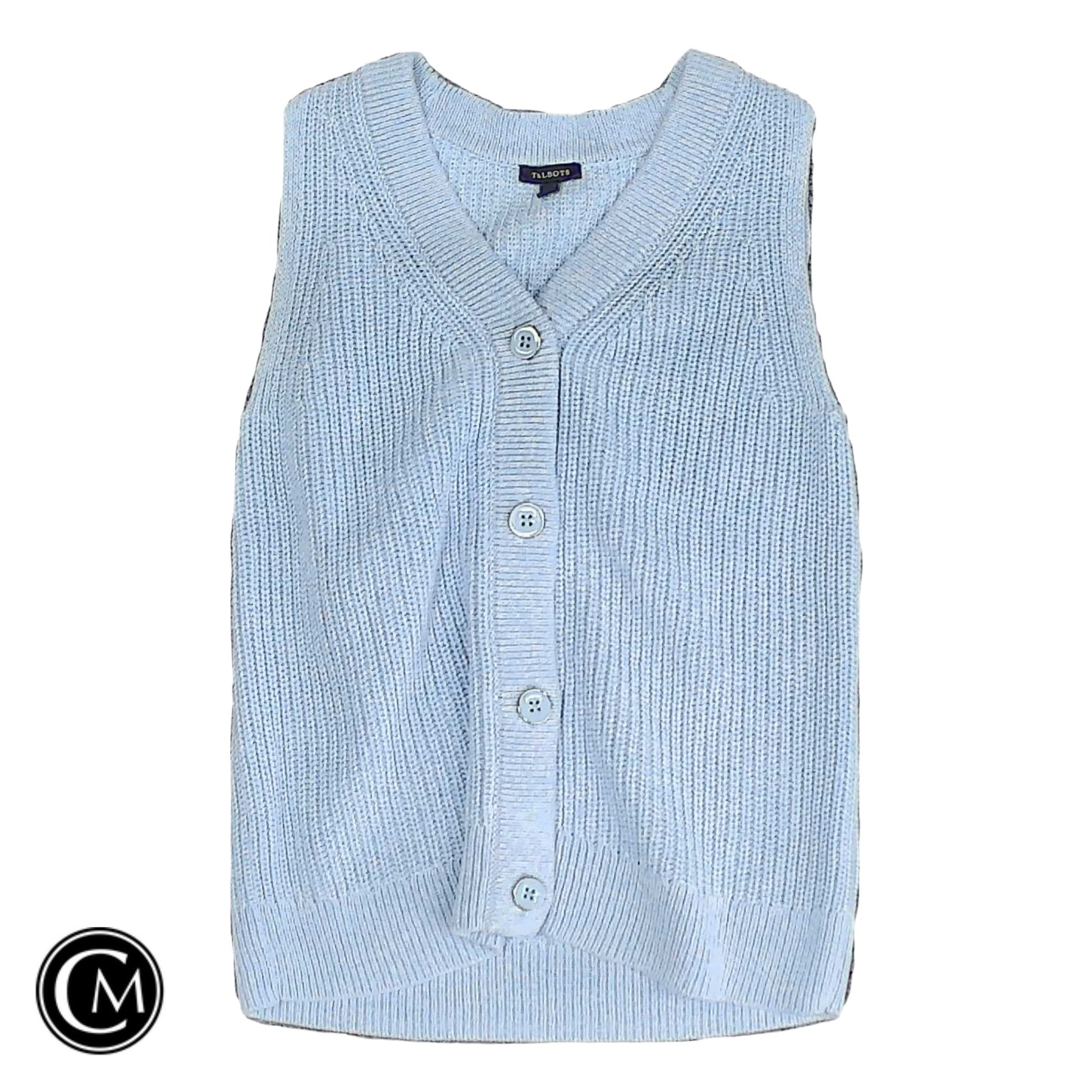 Vest Sweater By Talbots In Blue, Size: Xs image 1