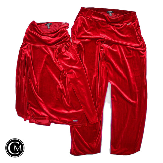 Pants Set 2pc By Jones New York In Red, Size: M image 1