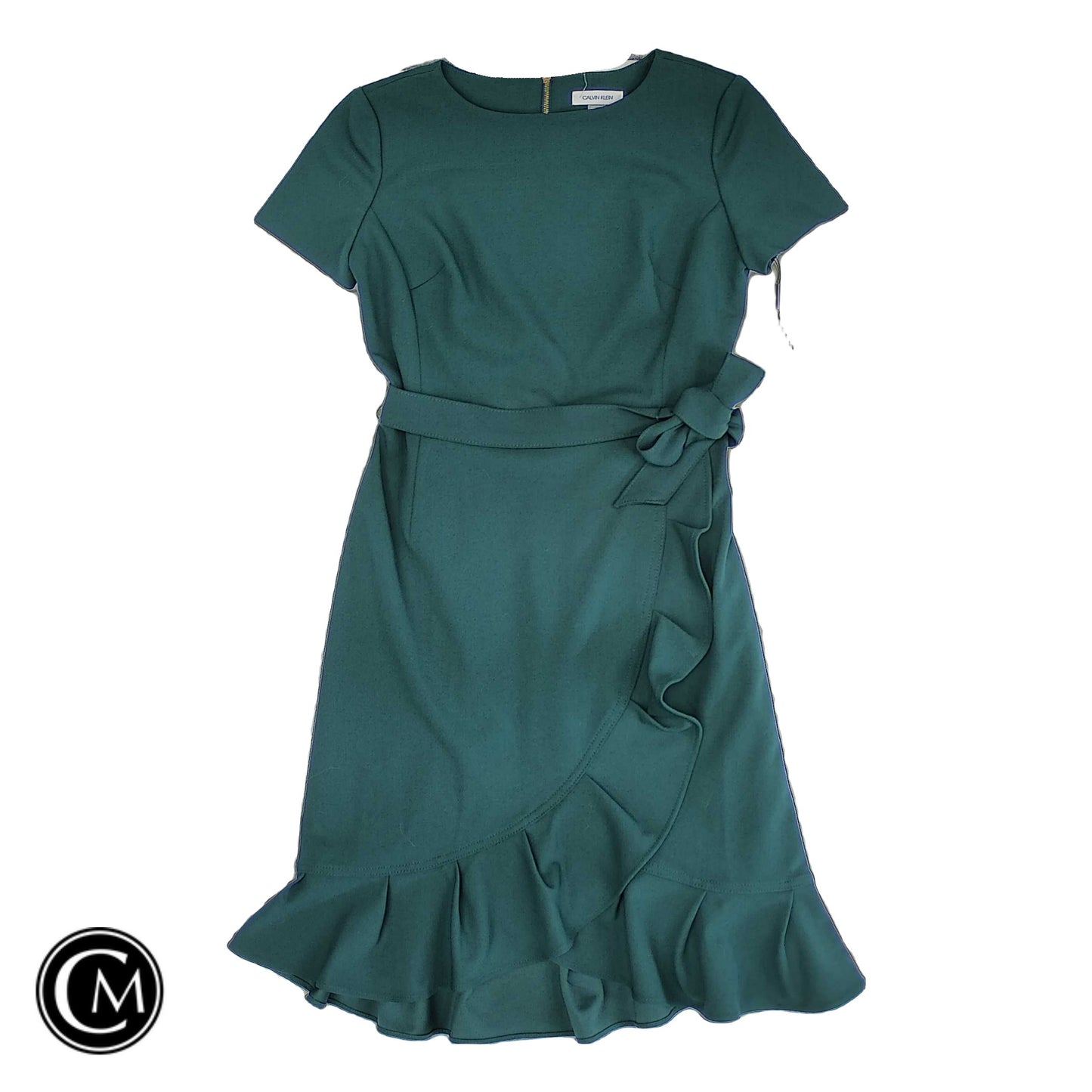 Dress Work By Calvin Klein In Green, Size: 4 image 1