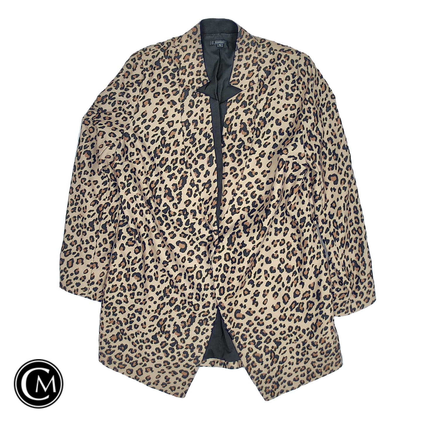 Blazer By Clothes Mentor In Animal Print, Size: Xl image 1