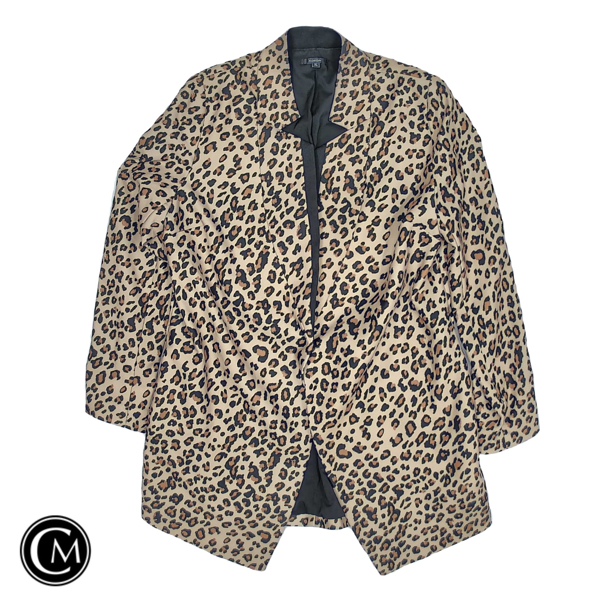 Blazer By Clothes Mentor In Animal Print, Size: Xl image 1