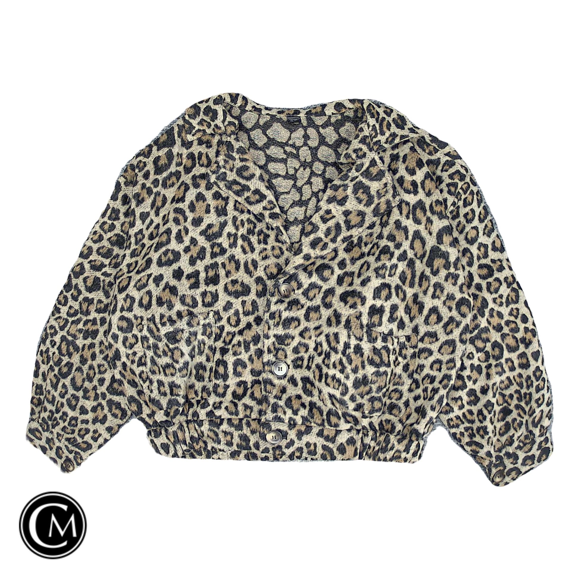 Jacket Shirt By Dazy In Animal Print, Size: Xl image 1