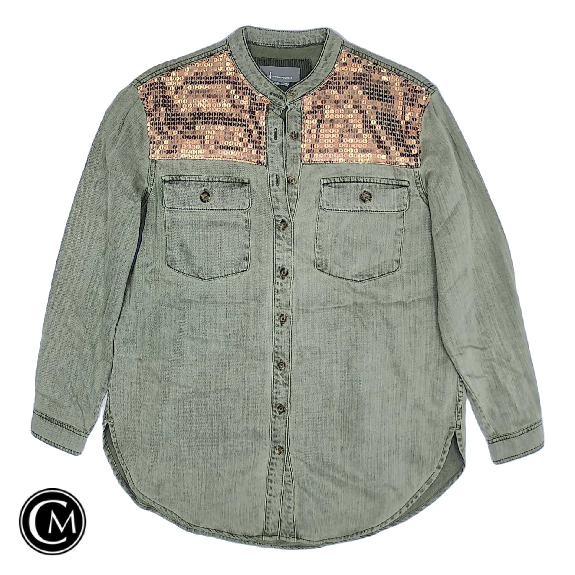 Top Ls By Anthropologie In Green, Size: 6 image 1