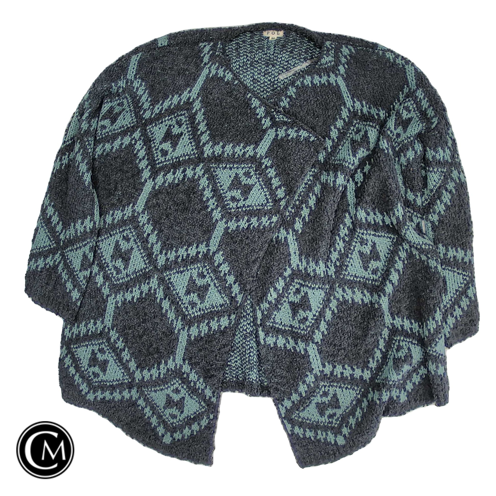 Cardigan By Pol In Green & Grey, Size: M image 1