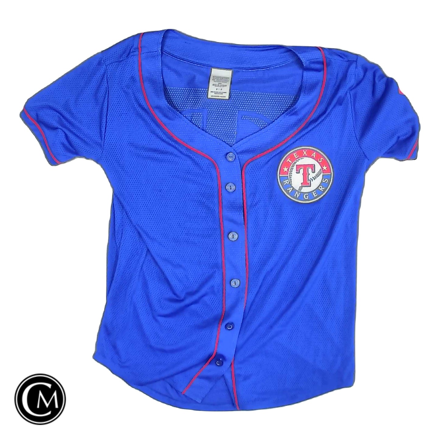 Athletic Top Ss By Pink In Blue & Red, Size: S image 1