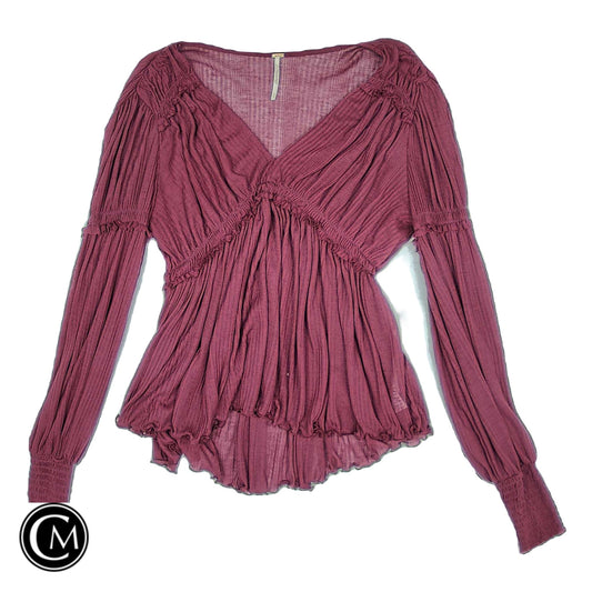 Blouse Ls By Free People In Maroon, Size: S image 1