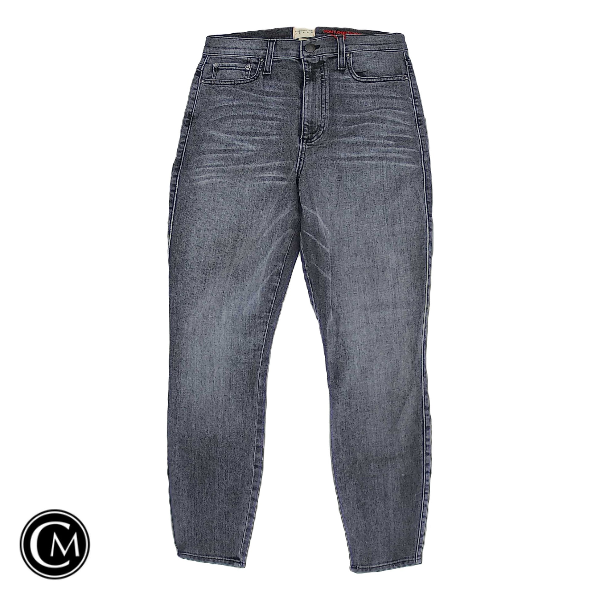 Jeans Designer By Alice + Olivia In Grey Denim, Size: 8 image 1