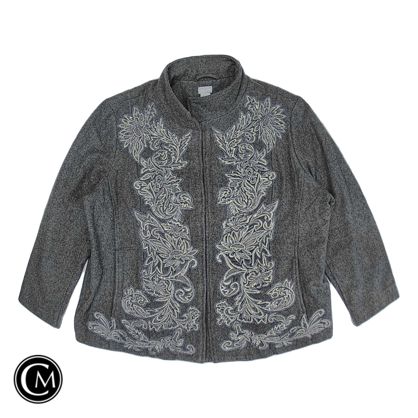 Jacket Other By Chicos In Grey, Size: Xxl image 1