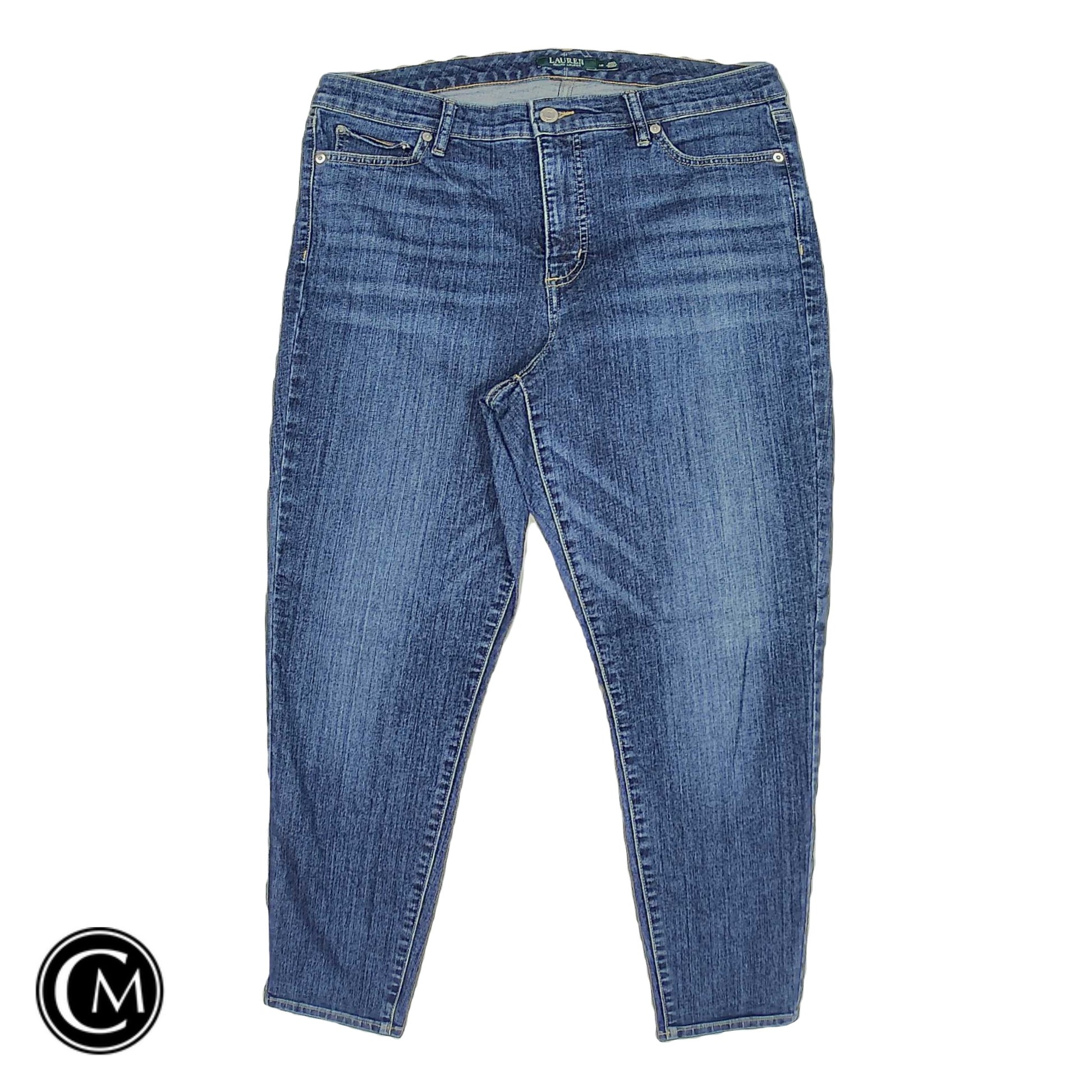 Jeans Skinny By Lauren By Ralph Lauren In Blue, Size: 14 image 1