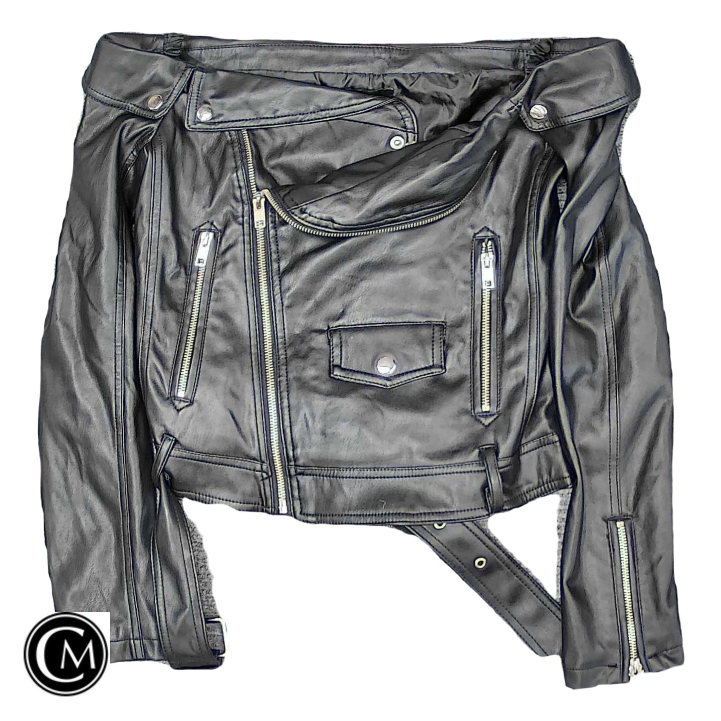 Jacket Moto By Forever 21 In Black, Size: S image 1