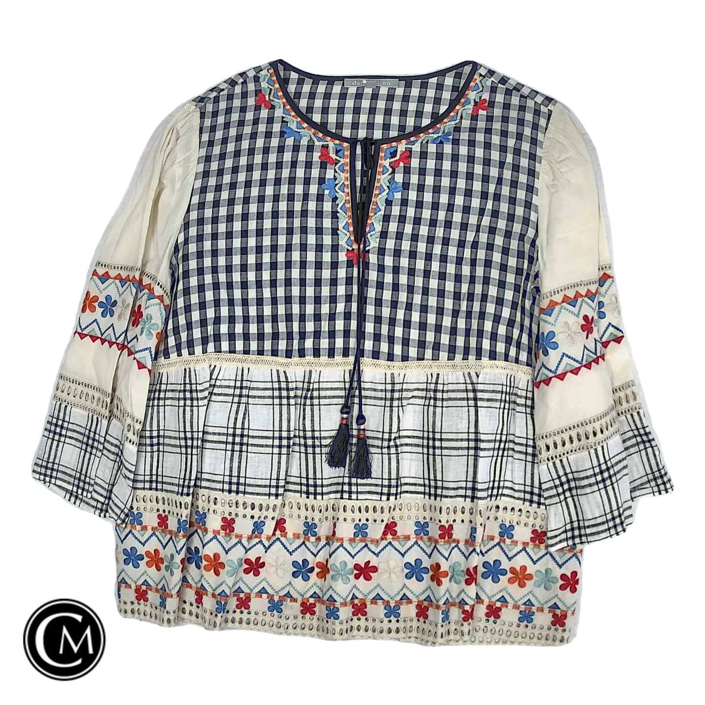 Top Ls By Daniel Rainn In Black & Cream, Size: Xl image 1