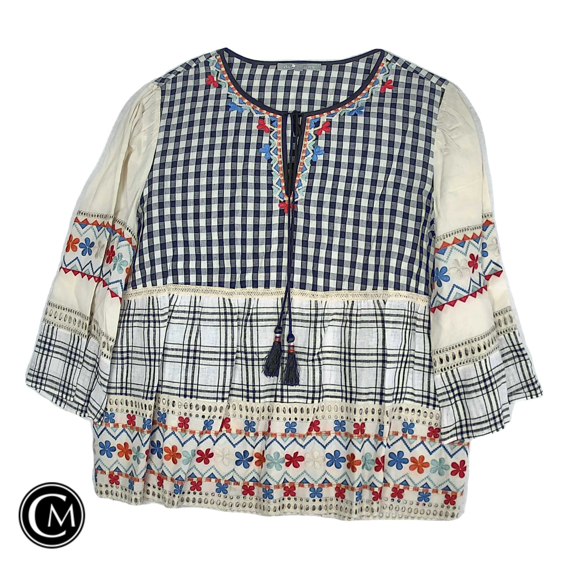 Top Ls By Daniel Rainn In Black & Cream, Size: Xl image 1