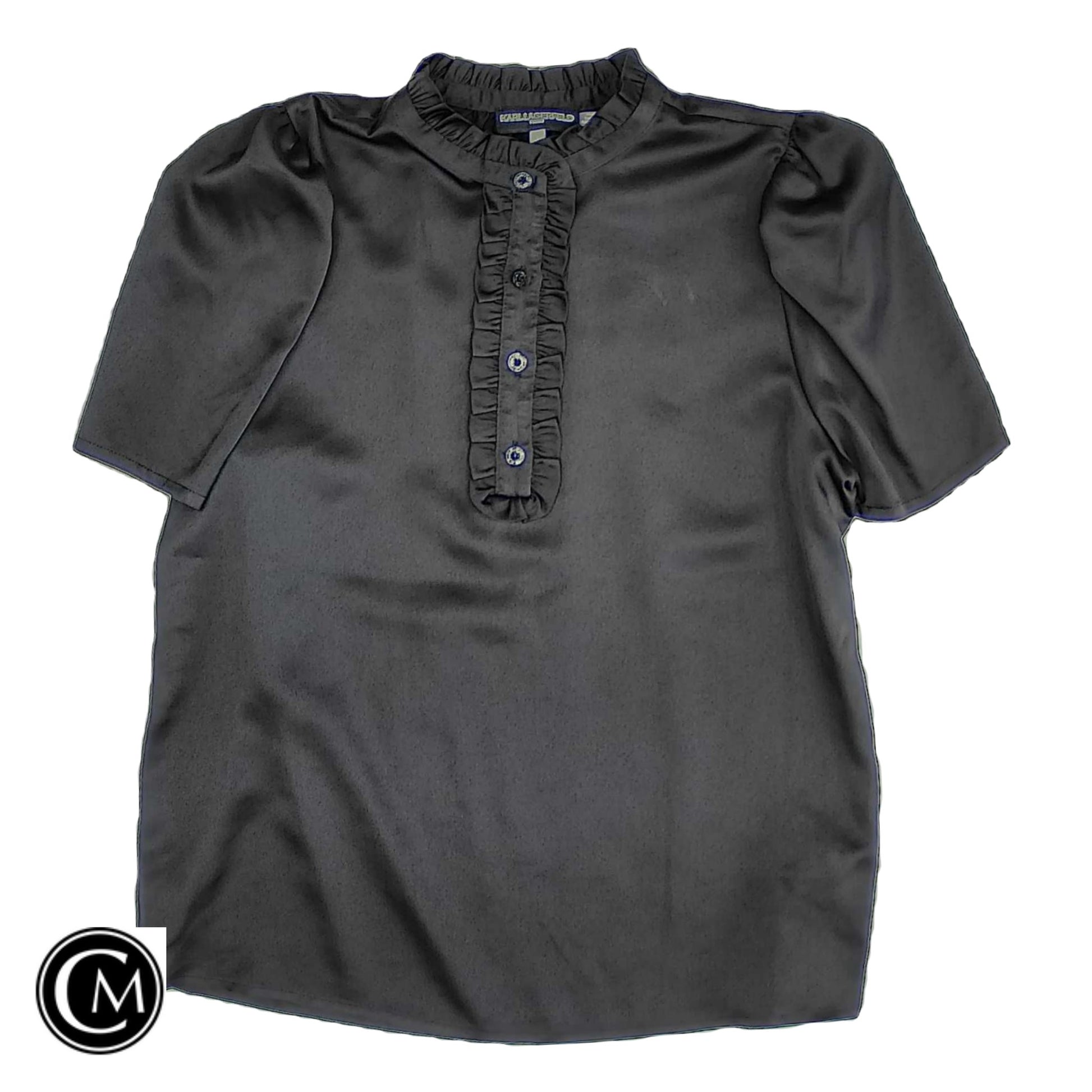 Top Ss By Karl Lagerfeld In Black, Size: S image 1