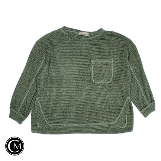 Sweater By Zenana In Green, Size: S image 1