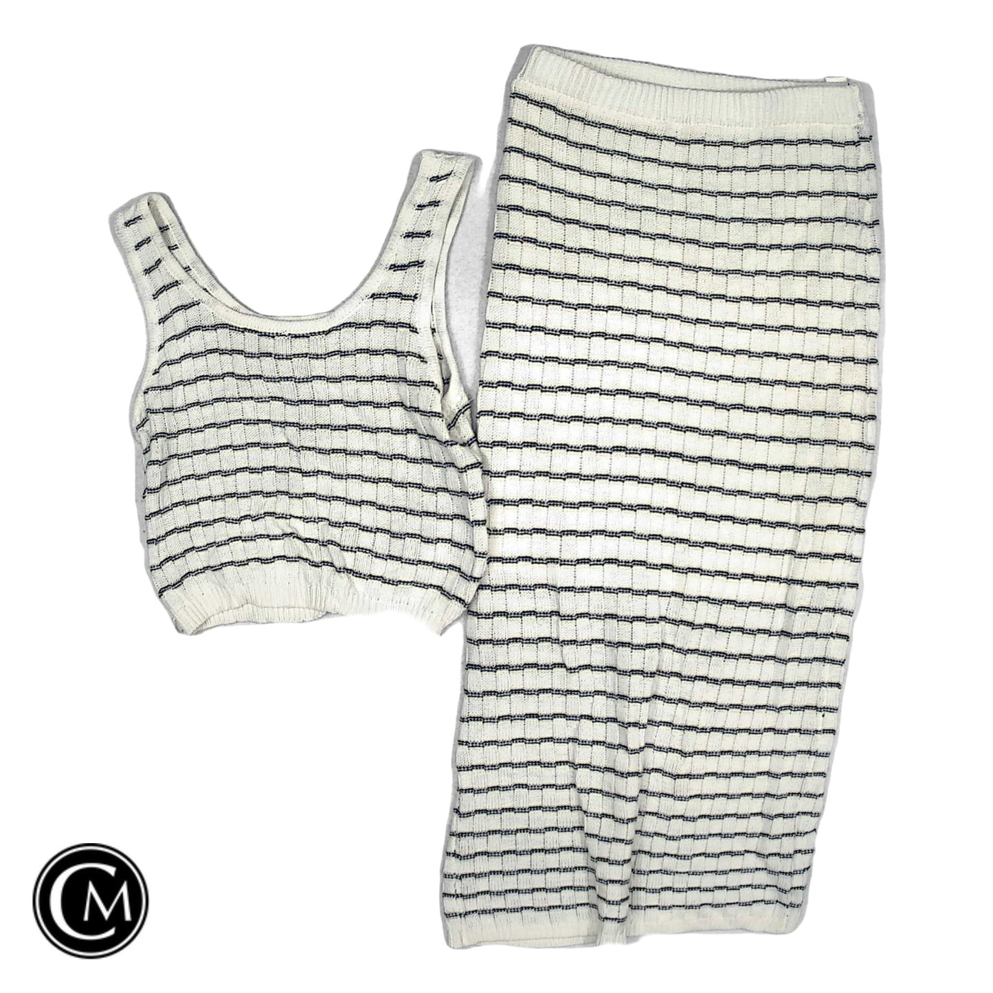 Skirt Set 2pc By Freshman In Black & White, Size: Xs image 1