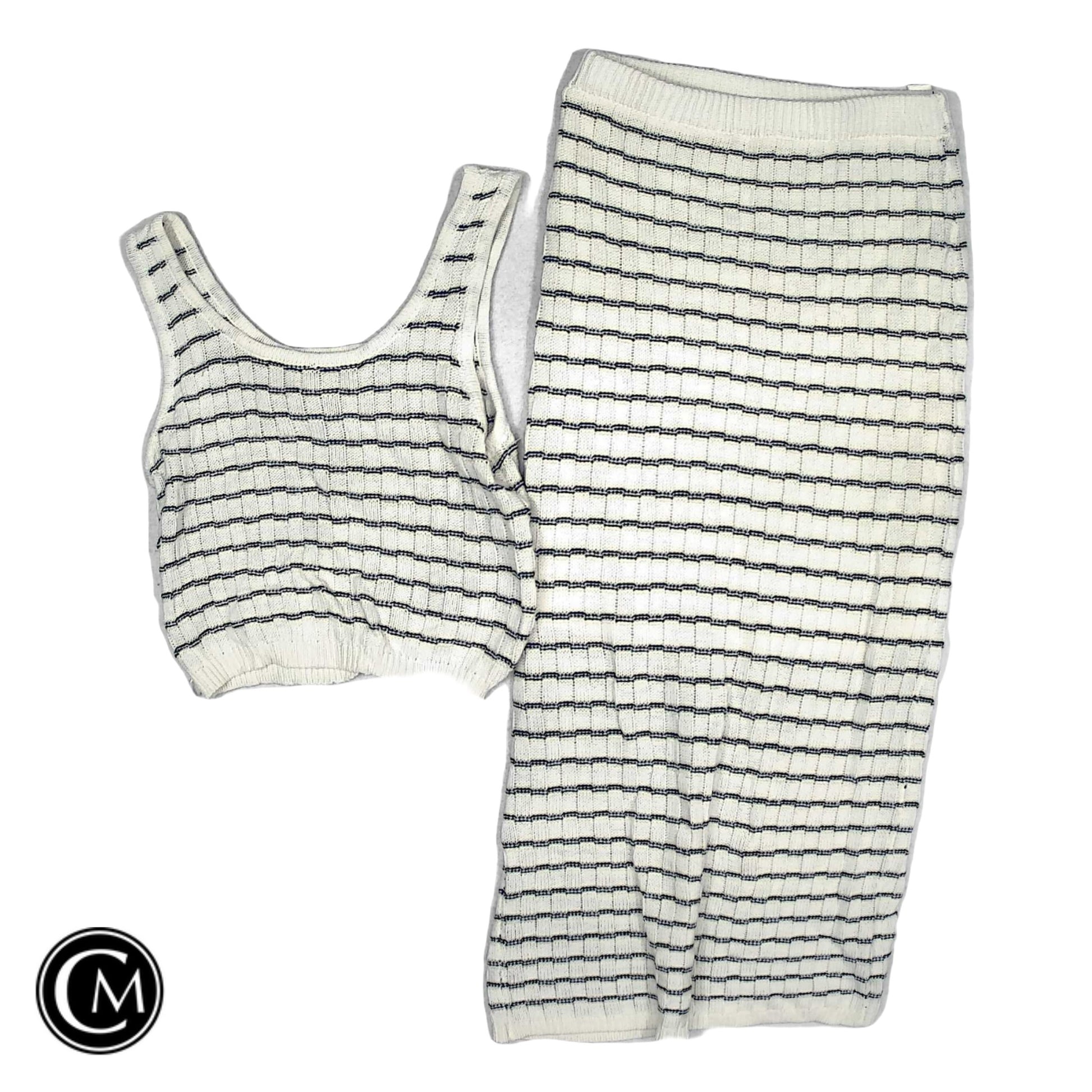 Skirt Set 2pc By Freshman In Black & White, Size: Xs image 1