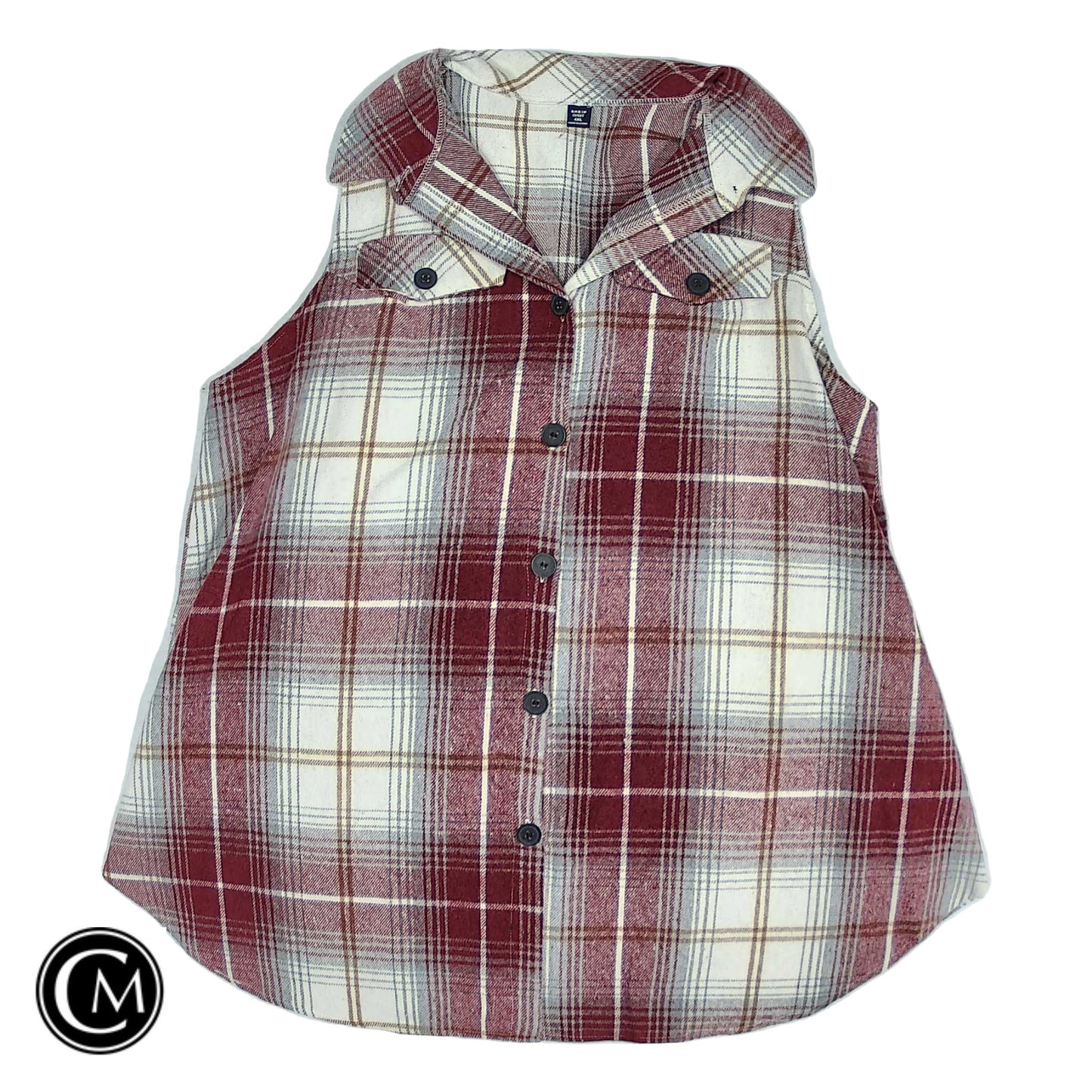 Vest Other By Shein In Plaid Pattern, Size: 4x image 1