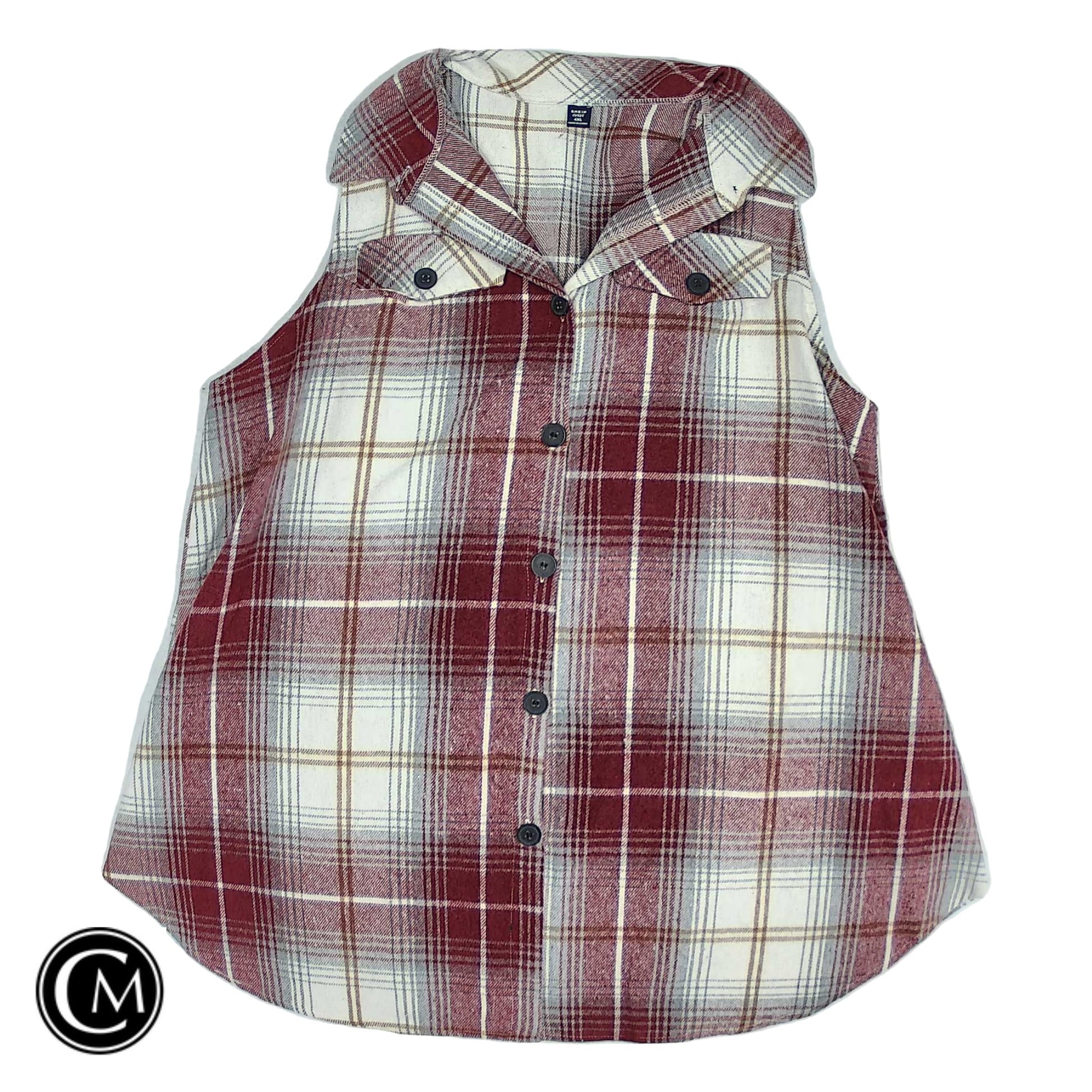 Vest Other By Shein In Plaid Pattern, Size: 4x image 1