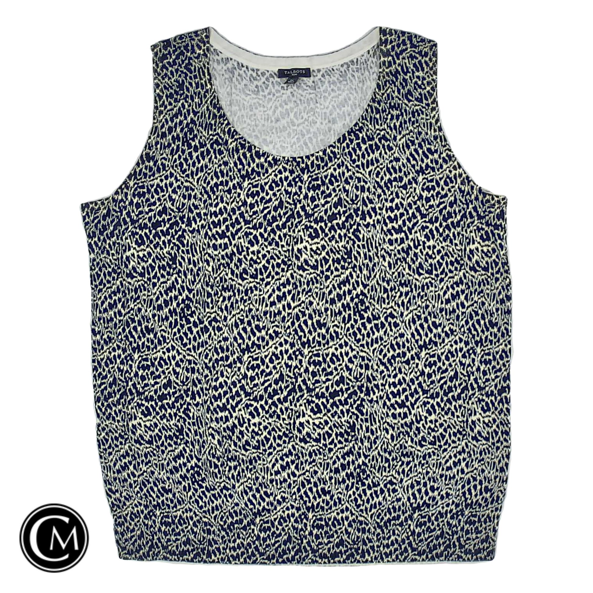 Top Sleeveless By Talbots In Black & White, Size: 1x image 1