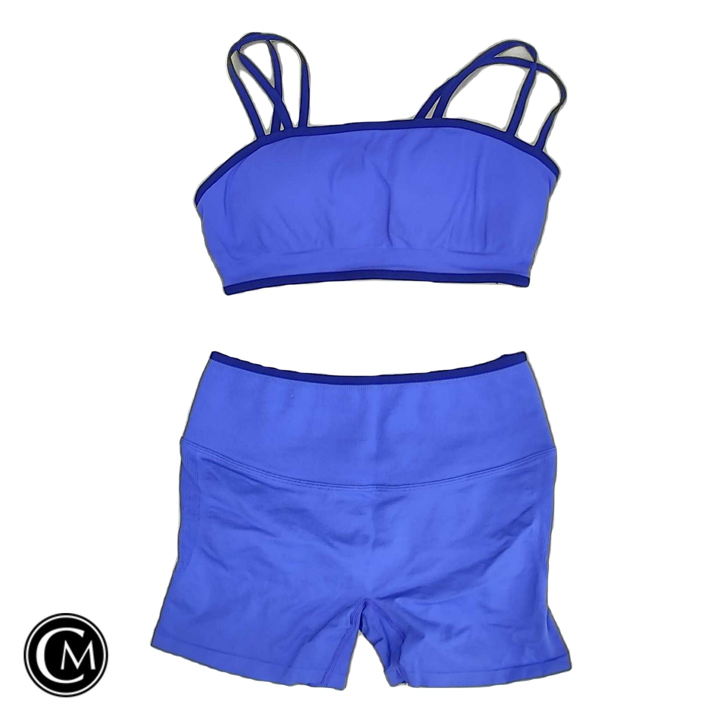 Athletic Shorts 2pc By Fabletics In Blue & Purple, Size: M image 1