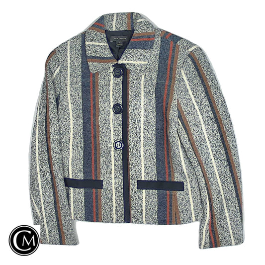 Blazer By Ann Taylor In Blue & Orange, Size: 2 image 1