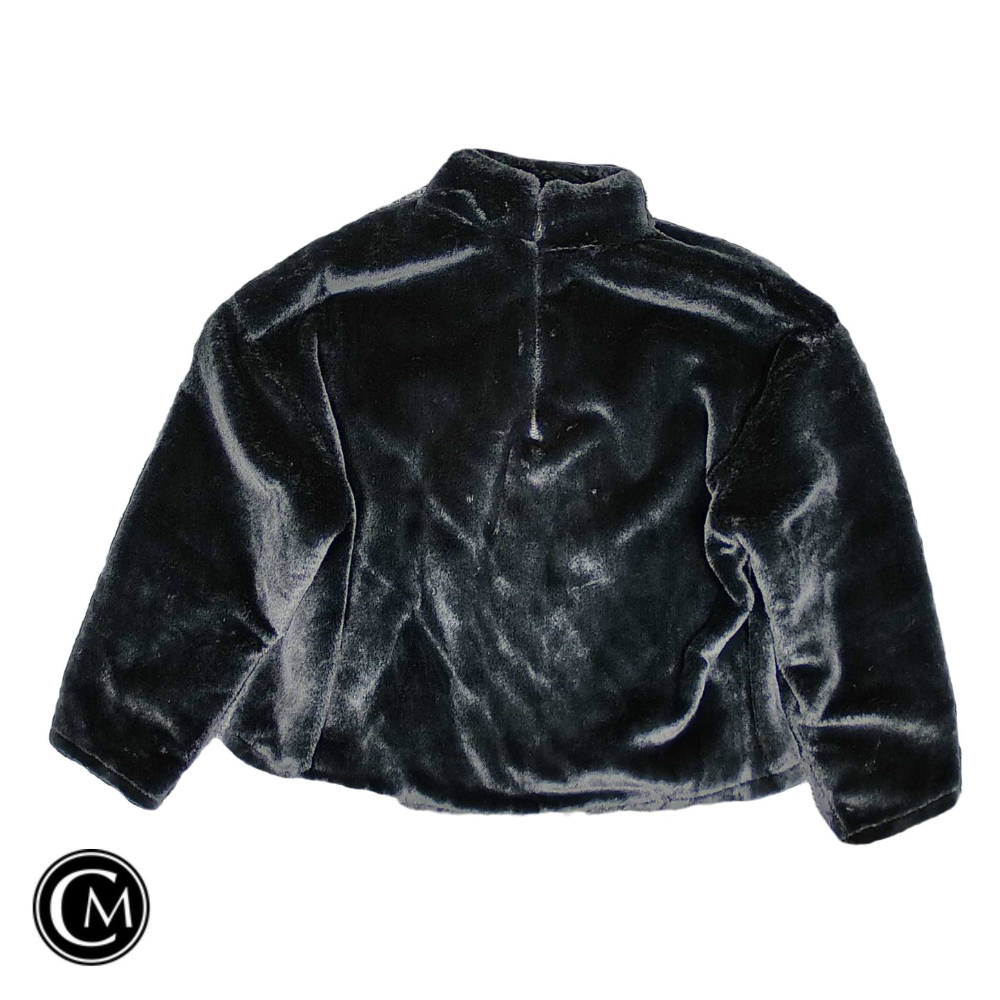 Jacket Faux Fur & Sherpa By A New Day In Black, Size: Xs image 1