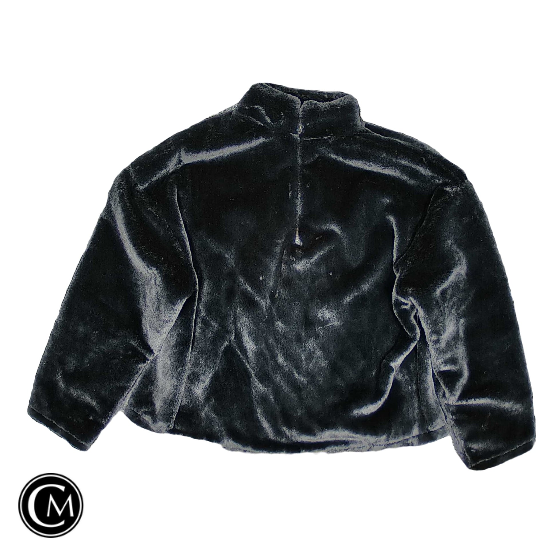 Jacket Faux Fur & Sherpa By A New Day In Black, Size: Xs image 1